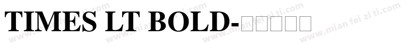 TIMES LT BOLD字体转换